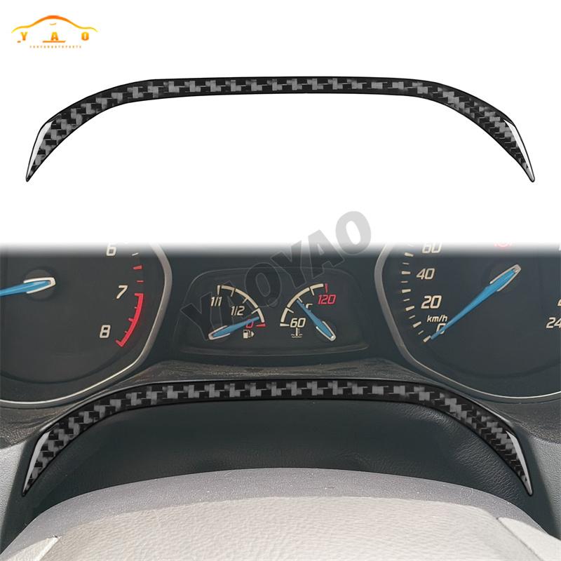 Carbon Fiber For Ford Focus Mk3 2012-2014 Car Speedmeter Frame Panel Cover Trim Sticker Interior Accessories