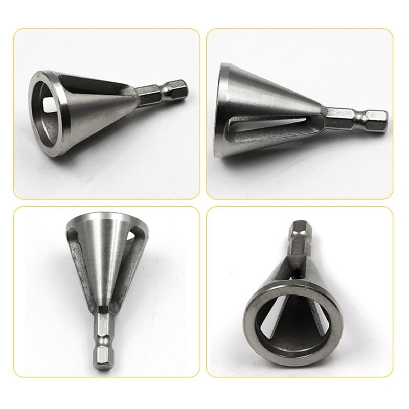 2 Stück Entgratwerkzeug für Außenanfasung Metall Sechskantschaft Trimmbohrer für Metallschraube Schnelles Entfernen von Gratentfernung