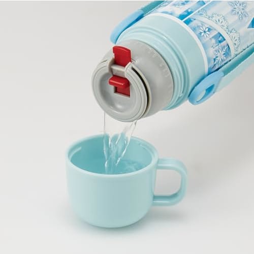 Skater Children's Water Bottle, 2-Way, 470ml (Direct Drinking) or 430ml (Cup Drinking), Disney Frozen 24, Girls' Stainless Steel, Insulated, Lightweig