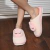 2025 new rabbit head autumn and winter popular women's thick bottom indoor home warm non-slip fluffy cotton slippers