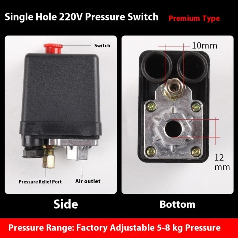 Adjustable Air Compressor Bracket Pressure Valves Assembly Exhaust Pipe Adapter Normally Closed Safety Valves for Industry