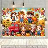 2D Whimsical Autumn Harvest Kids Photography Background