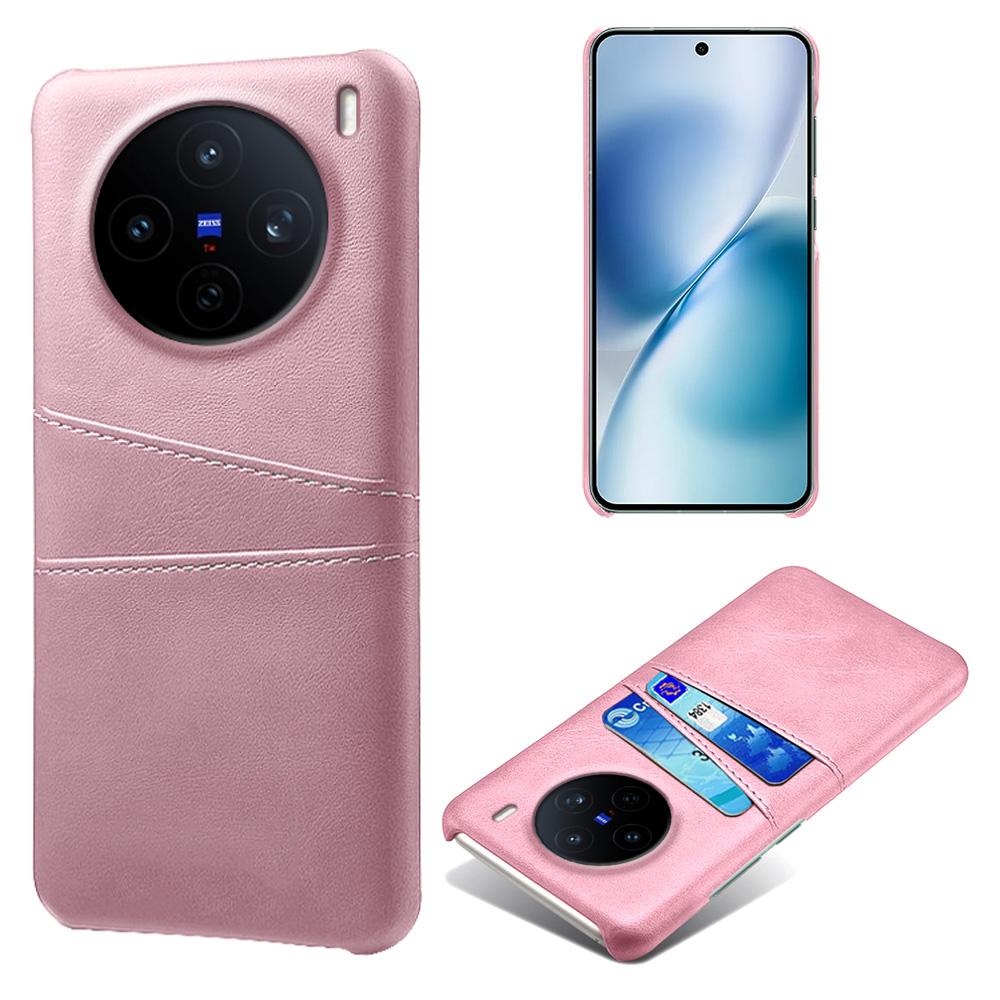 For vivo X200s 5G Case Dual Card Slots PU Leather + Hard PC Phone Cover