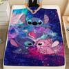 Stitch Cartoon printing Flannel Blanket Bedroom Sofa Camping Warm blanket Gifts for family and friends-MJ018