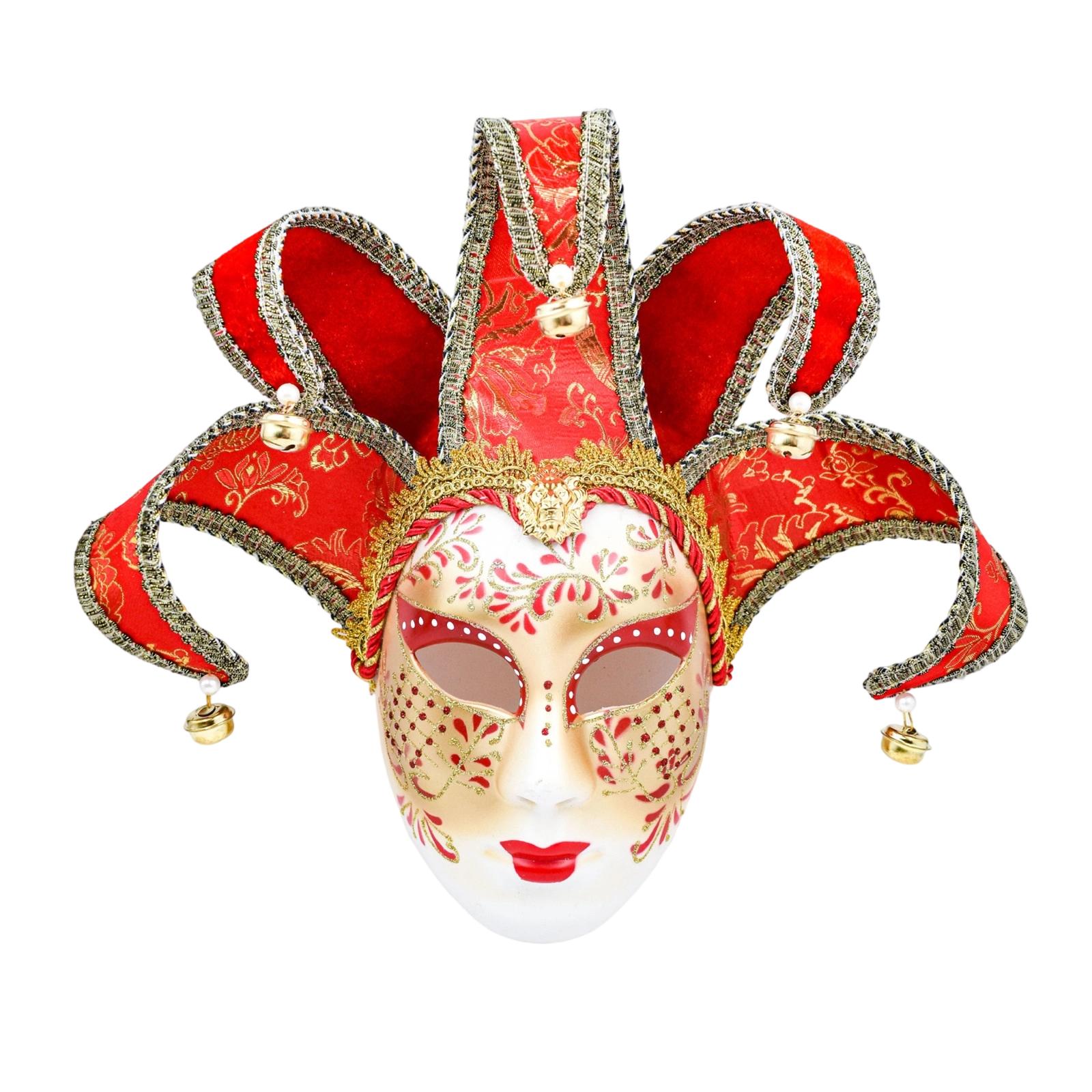

Расписная маска для Хэллоуина, маска для вечеринки, итальянская маска, маска для выступлений венецианских дам высокого класса One Size красный