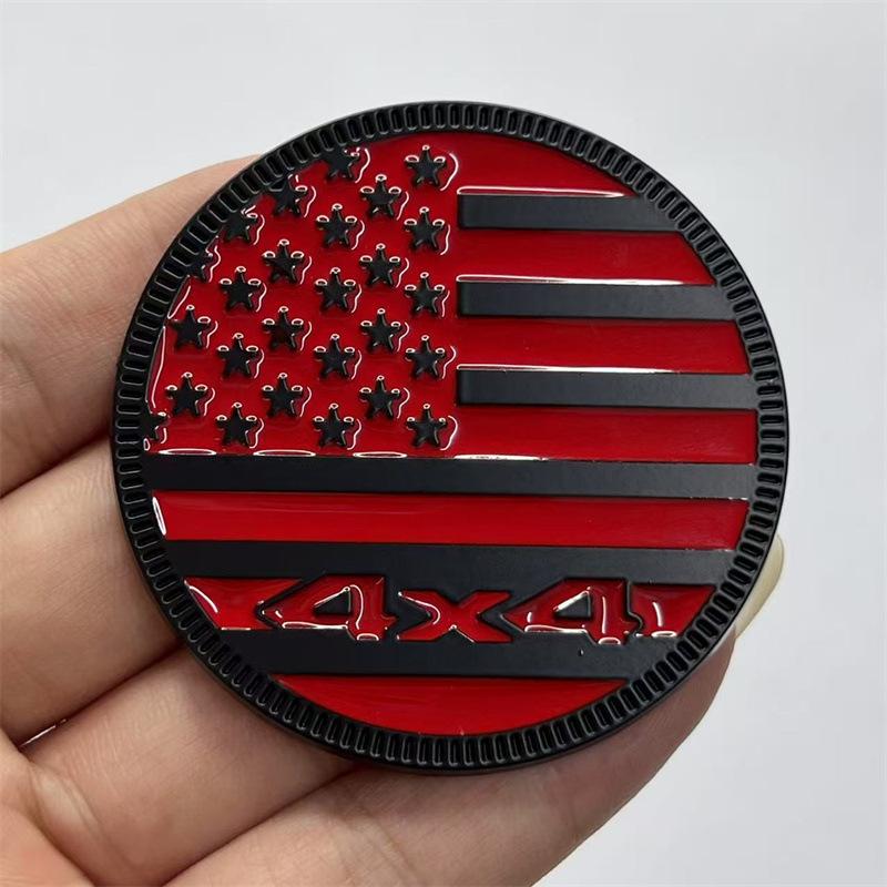 1pc 4x4 Round Emblem American Flag Badge Fit for Jeep Wrangler Grand Cherokee Liberty uy1