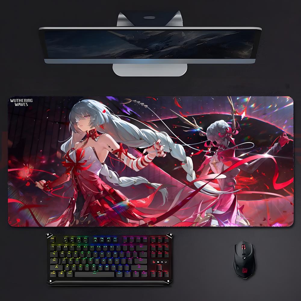Game Openworld Wwuthering Waves Mouse Pad Large Gaming Mousepad With Stitched Edges Thickened Desk Mat Pc