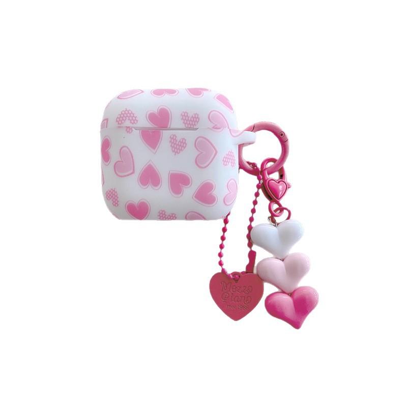 Ins Girl Powder Love for AirPods 1 Generation Protective Case Second Generation 1 Generation Pro1 Apple Bluetooth Headset Soft Case
