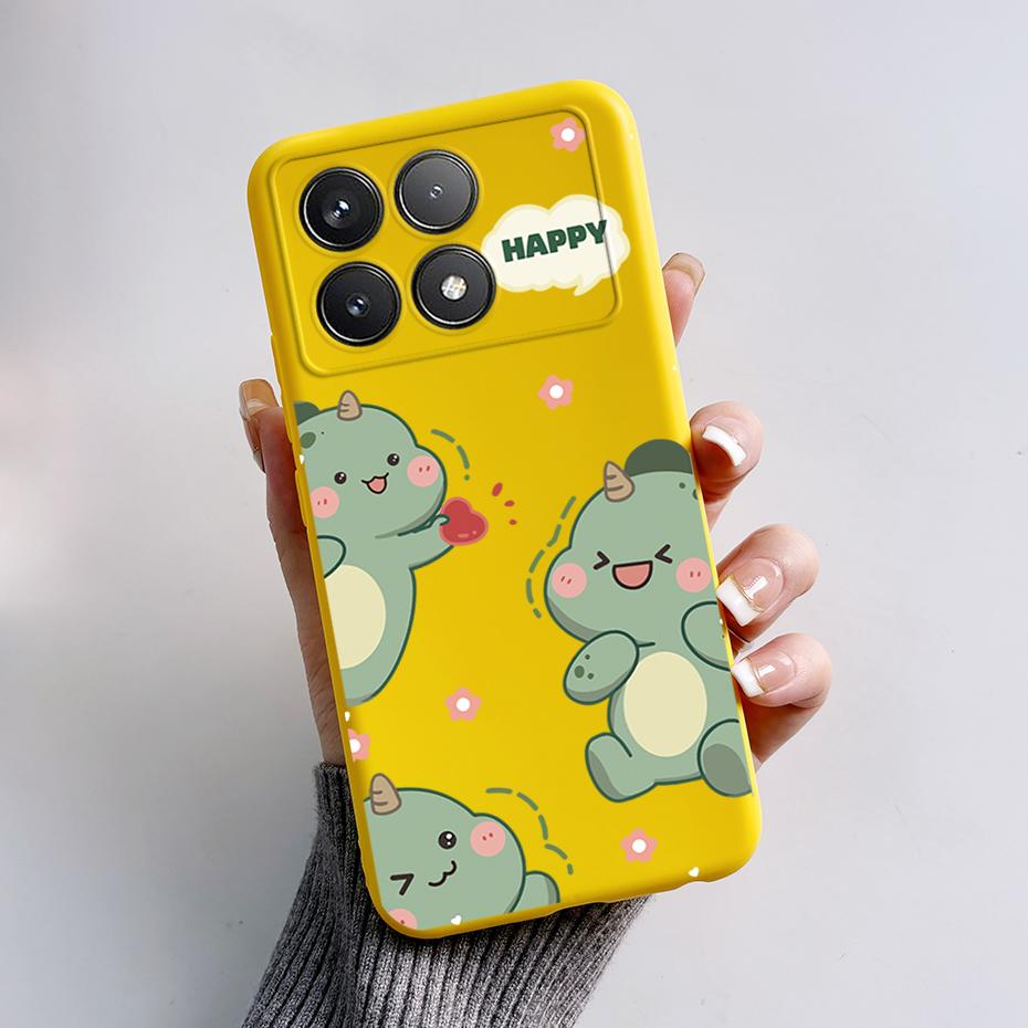 For Xiaomi POCO F6 Pro Case Cute Bear Cartoon Frog Silicone Soft Rubber Camera Protector Case POCO F6 Pro Case POCO F6 Pro Cover