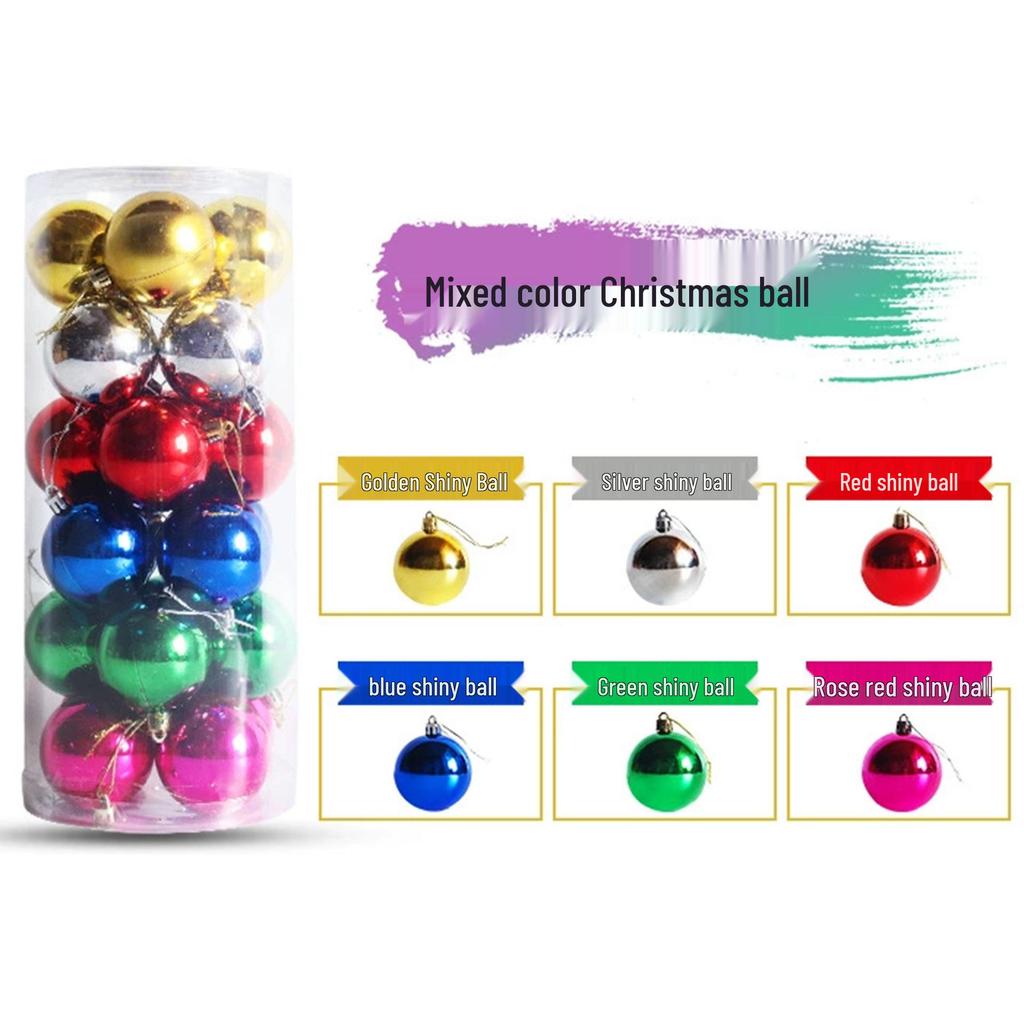 Electroplated Plastic Christmas Ornaments: 3/4/5/6/8cm Ball Set for Tree
