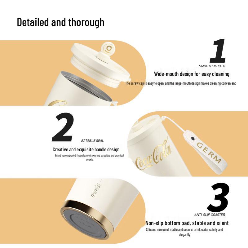 Germ Coca-Cola Insulated Travel Mug with Straw