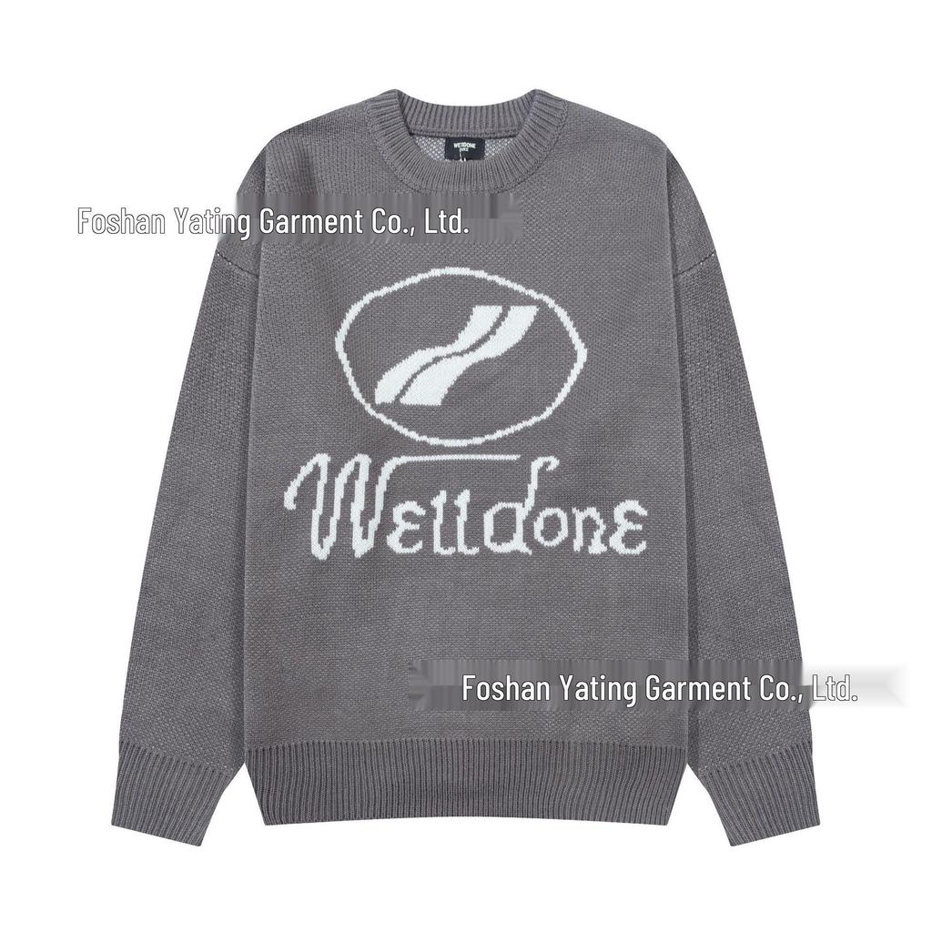25th Anniversary Logo Embroidered Wool Knit Zip-Up Hoodie Sweater