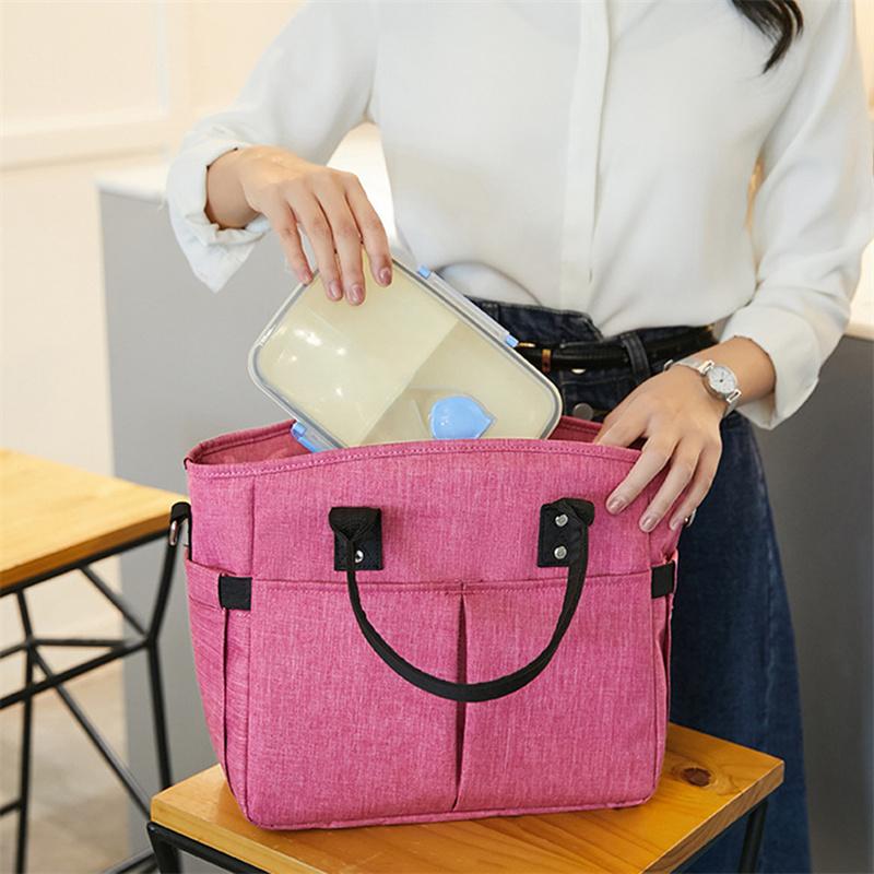 Borsa Pranzo Nuova Moda Bambino Donna Uomo Isolamento Termico Impermeabile Portatile Picnic Isolata Scatola per Alimenti Borsa Tote per Pranzo