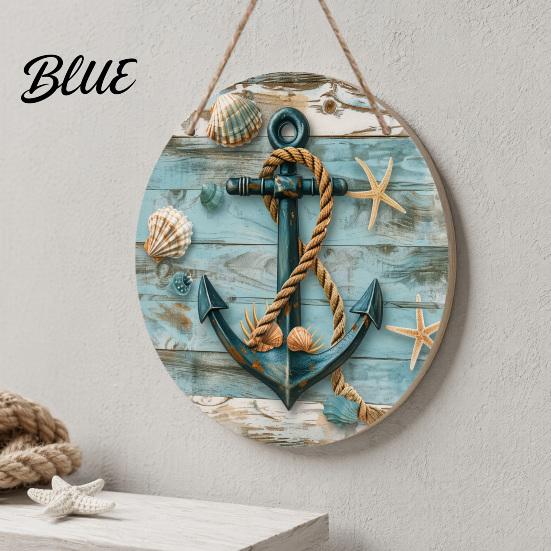 Nautical Wall Art Decorative Hanging Sign Lightweight Wooden Sign with Marine Elements