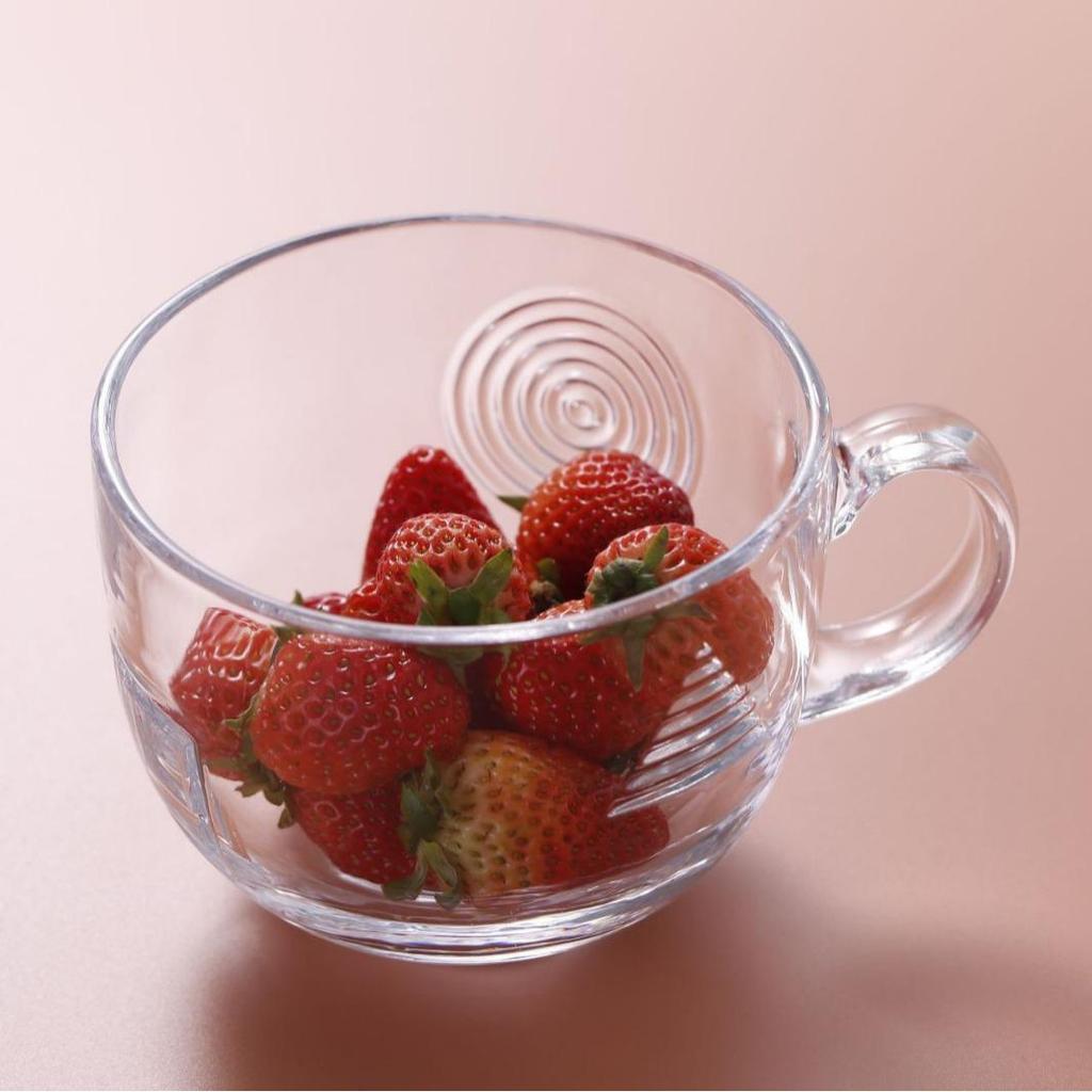 Heat-Resistant Large Capacity Tempered Glass Cup for Milk, Breakfast, Water, or Whiskey—Microwave Safe.