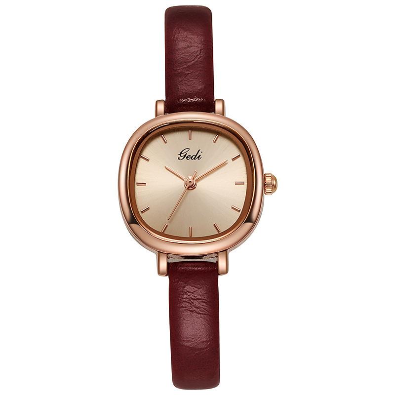 

Simple Small Plate Women S Watch Niche Belt Student Test Watch Quartz Waterproof Women S Watch