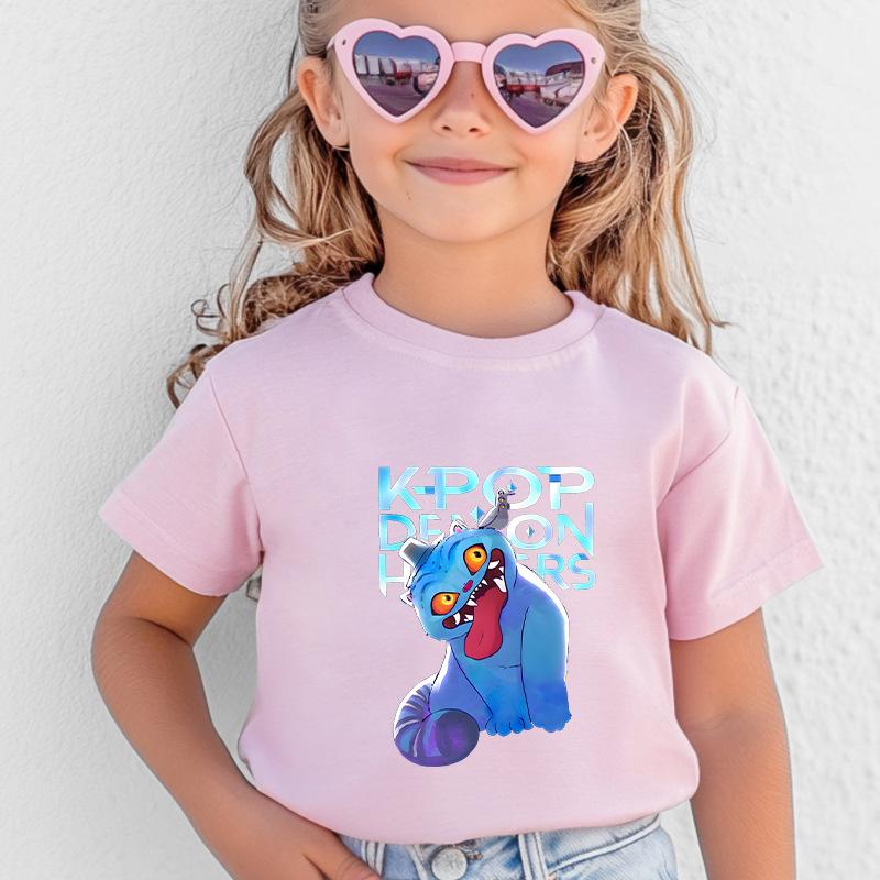 Kpop Korean Wave Witch Hunt printed T-shirt short sleeved children's clothing