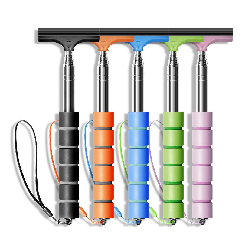 Stainless Steel Telescopic Car Rearview Mirror & Glass Squeegee Tool