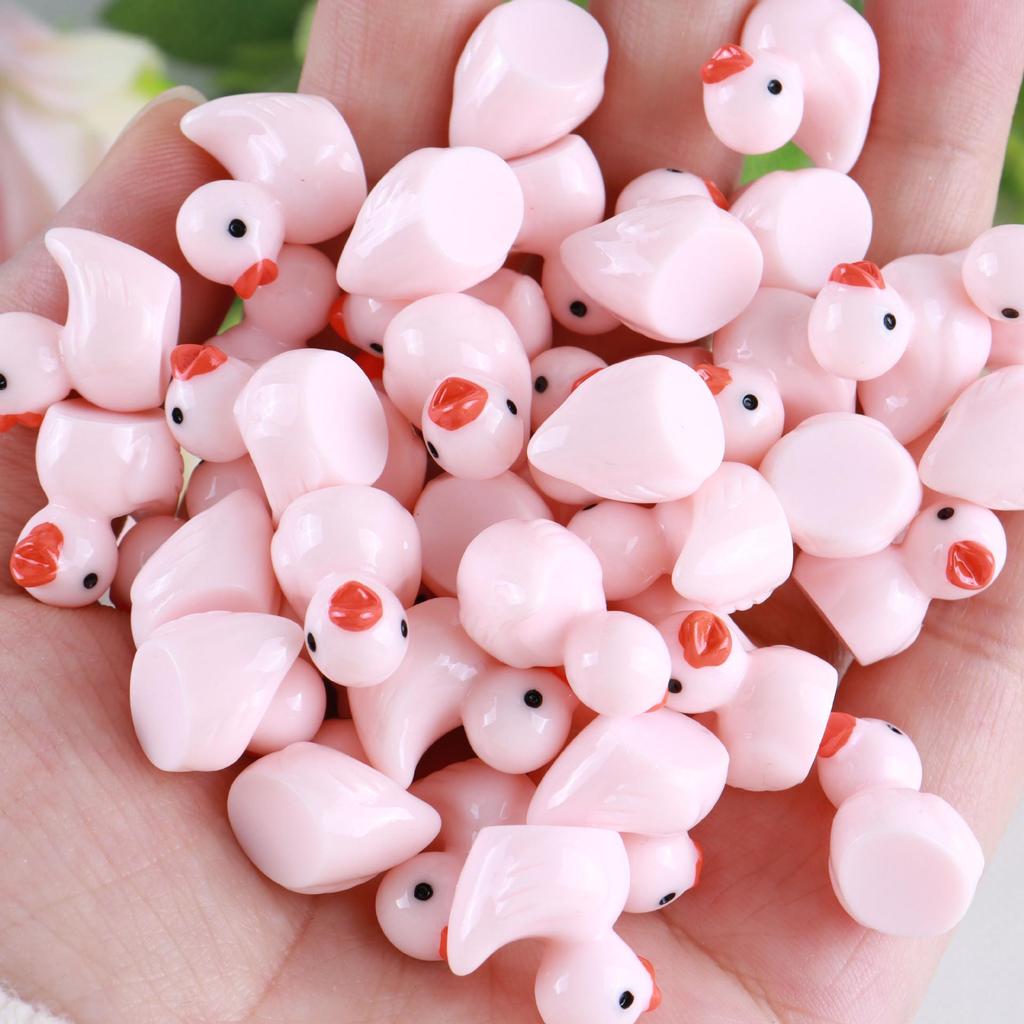 Colorful Duck Macaron DIY Resin Miniatures for Moss Landscaping