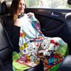 1pc Picnic Hello Kitty's Adventure Blanket, Cartoon Home Decor Gift, Living Room, Travel, Camping, Car Blankets, Beach, Office Naps, Soft Warm Throw B