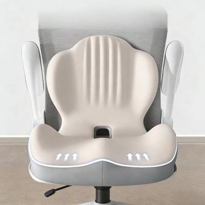 Ergonomisches Sitzkissen Memory-Schaum mit L-förmigem Design Hohlraum Luftzirkulation Lendenwirbelstütze Rutschfestes Bürostuhl-Kissen