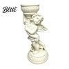 Modern Minimalist Home Accents Retro Angel Candle Holder Cupid Roman Column Stand Vintage Statue Decor Figurine Decorative Candlestick for Wedding,