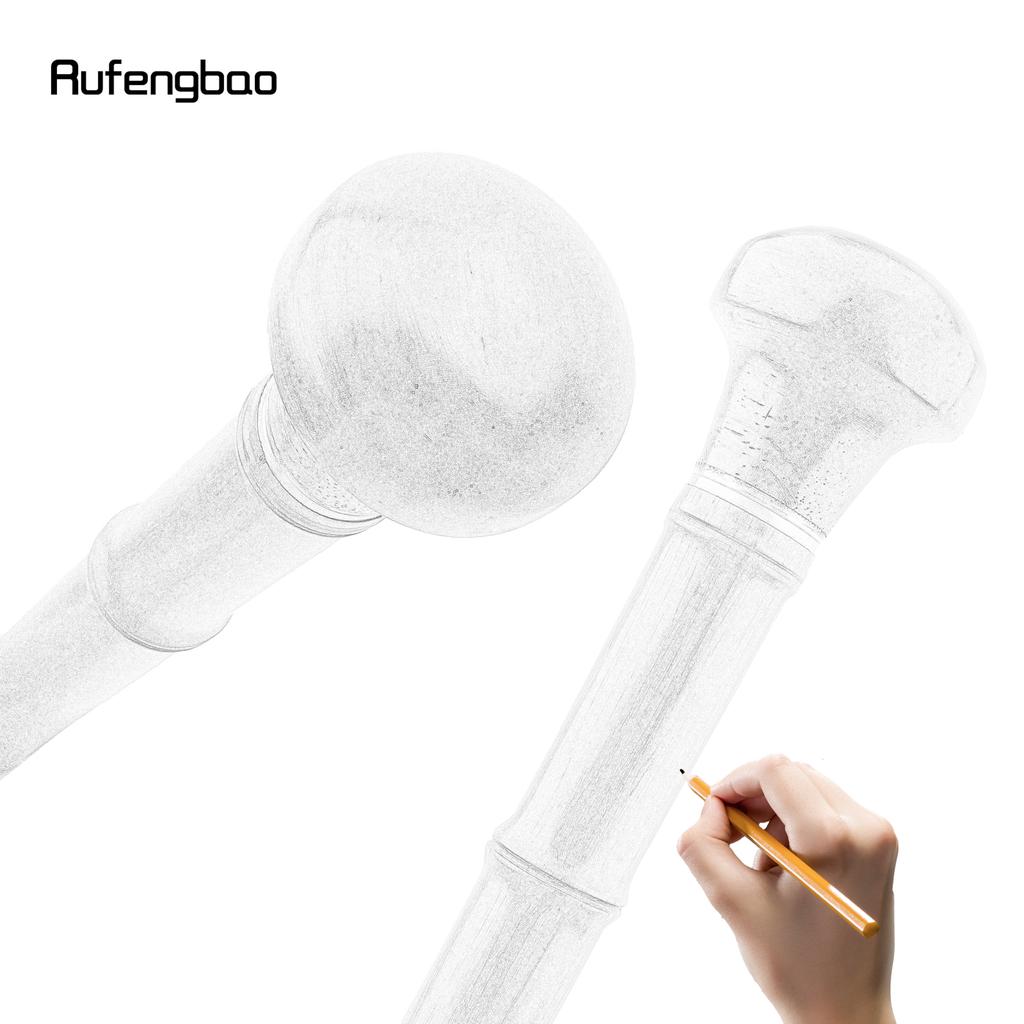 Red Round Wooden Bamboo Joint Walking Stick Decorative Cospaly Party Wood Walking Cane Halloween Mace Wand Crosier 89cm