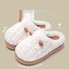 Cozy Cartoon Winter Indoor Cotton Slippers for Women & Men - Warm, Thick Sole, Plush Design for Couples