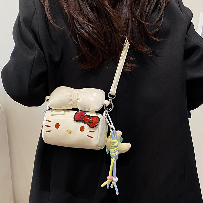 Hello Kitty Cartoon Mini Mädchen Umhängetasche Aus Wasserdichtem PU-Material Für Den Täglichen Gebrauch
