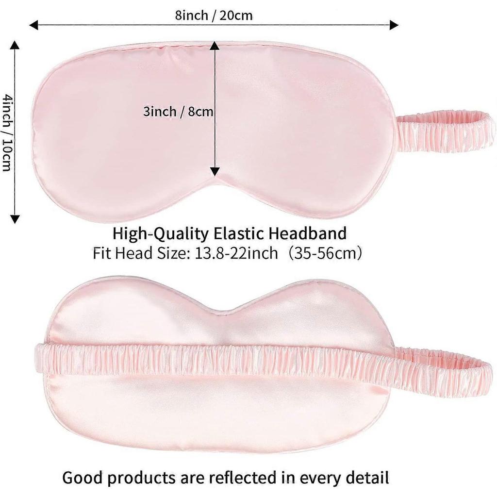 Dww-(rose) soft and smooth double-layer silk sleep masks with elastic band, comfortable sleep mask, blocks light for women and men, nighttime sleep, t