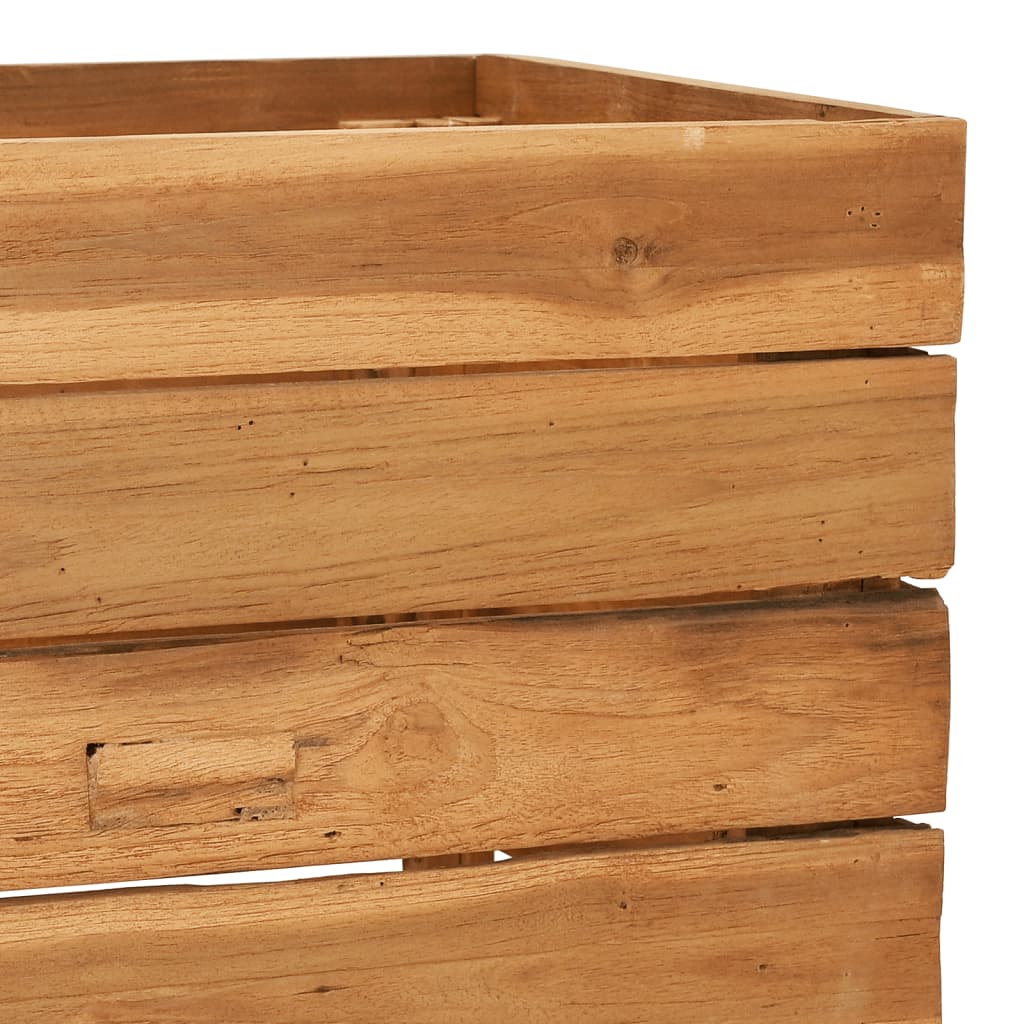 Raised Garden Bed 150 x 40 x 38 cm Reclaimed Teak Wood and Steel