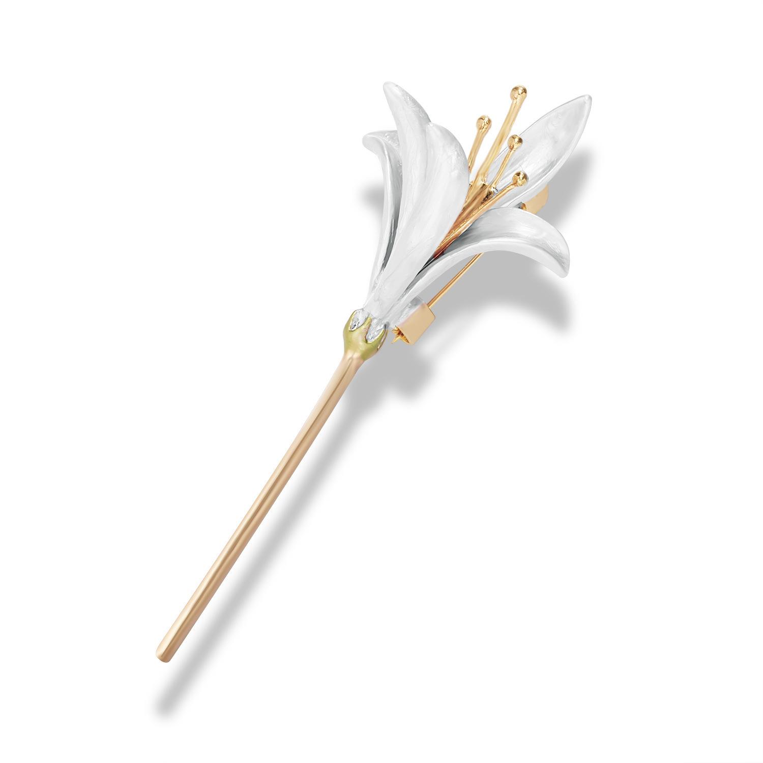 

Эмалевая булавка «Ромашка» с изображением индивидуальной креативной картины маслом в виде подсолнуха и розы