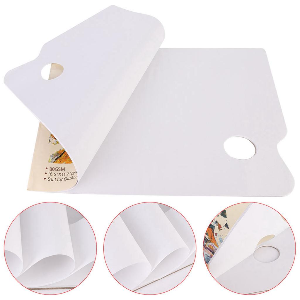 A3 Tear Off Paper Palette Disposable Color Matching Paper for Watercolor Oil Painting Gouache