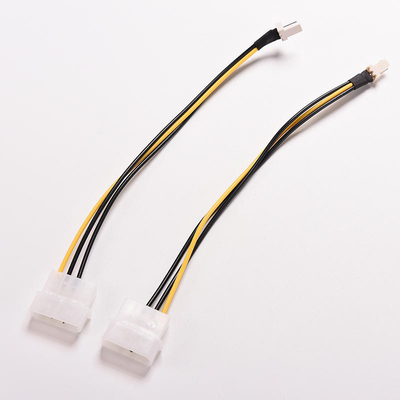 Ein 4-poliger IDE-zu-3-poliger CPU-/Gehäuselüfter-Stromanschlusskabeladapter, 20 cm