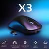 X ATTACK SHARK X3 Gaming Wireless Original PAW3395 26000 TTC Kaihua 200 Hours of Battery Black A.JAZZ Mouse, Ultra-Lightweight, 2.4G/Bluetooth/Wired