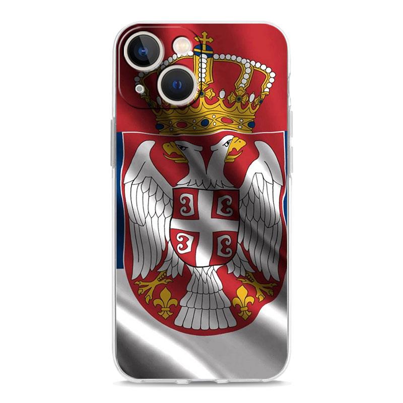 Phone Case For iPhone 17 Cases iPhone Air 16 15 12 13 14 Pro Max 7 8 Plus 16Pro iPhone11 Soft Cover Serbia flag Badge
