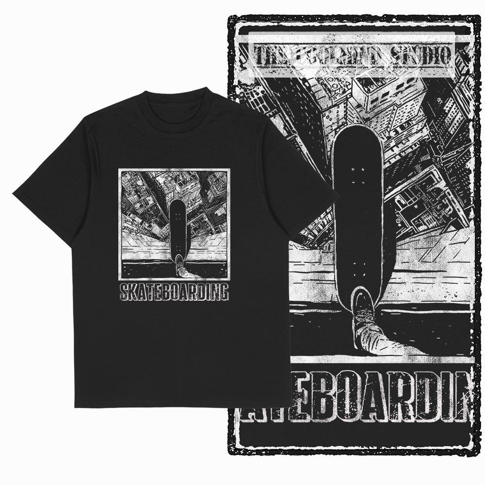 Coolmind Z1046 100% Cotton skate lover Exclusive Graphic Men T shirt Cotton men tshirt cool t-shirt for men tee shirt