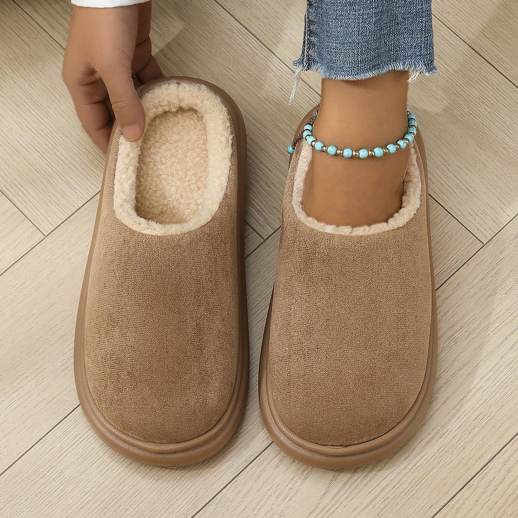 Cotton Slippers for Women, Large Size, Winter Couple, Home Use, Indoor Anti Slip and Warm, Women's Cotton Holder, Men's Thick Sole