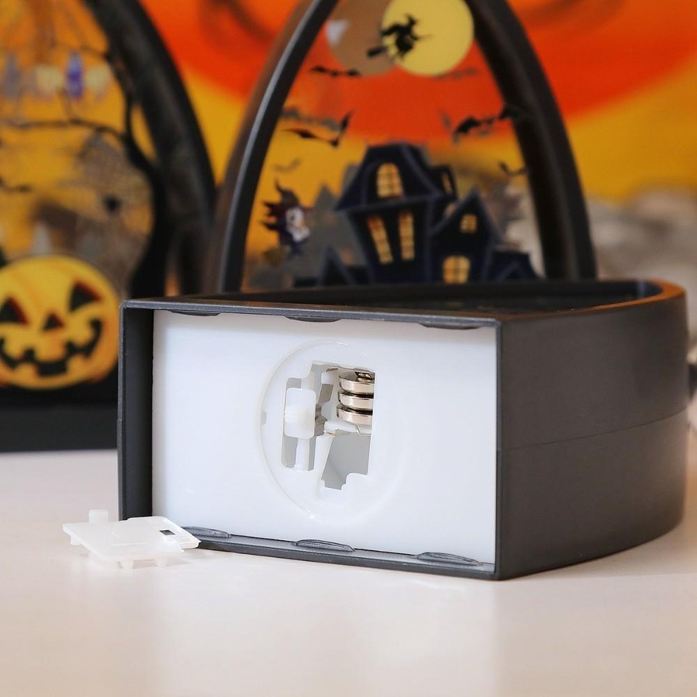 Cordless Halloween LED Lamp Witch Halloween Hanging Lantern Pumpkin LED Light Car Interior