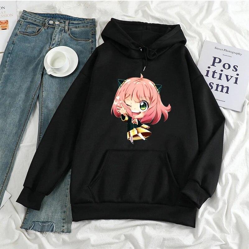Anime Shirt Spy X Familie Kapuzenfleece Kawaii Harajuku Unisexga Herbst Winter Frauen Unisex Mode Warm halten Hoodie Sportswear