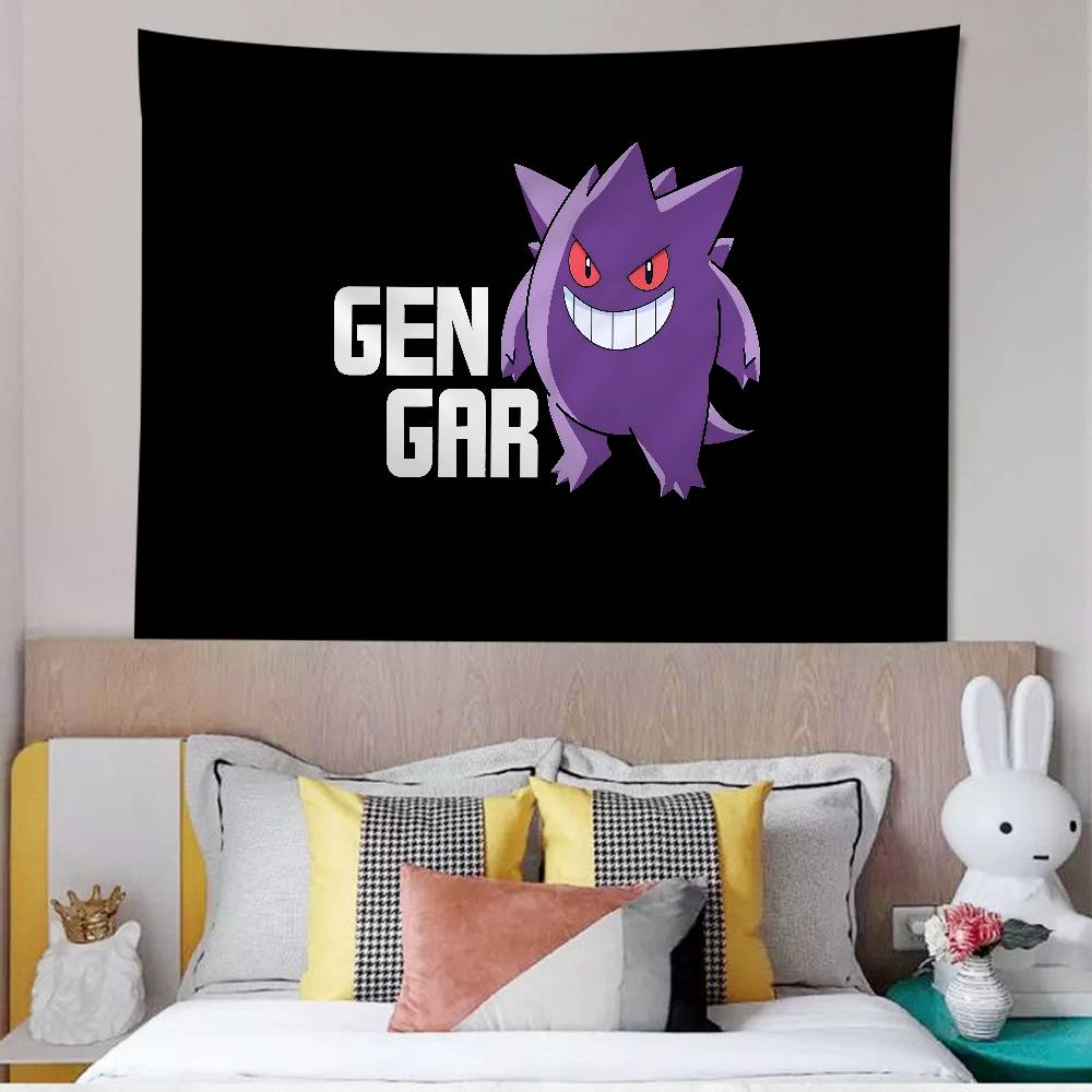 GGengar PPokemons Chart Tapestry Art Science Fiction Room Home Decor Cheap Hippie Wall Hanging