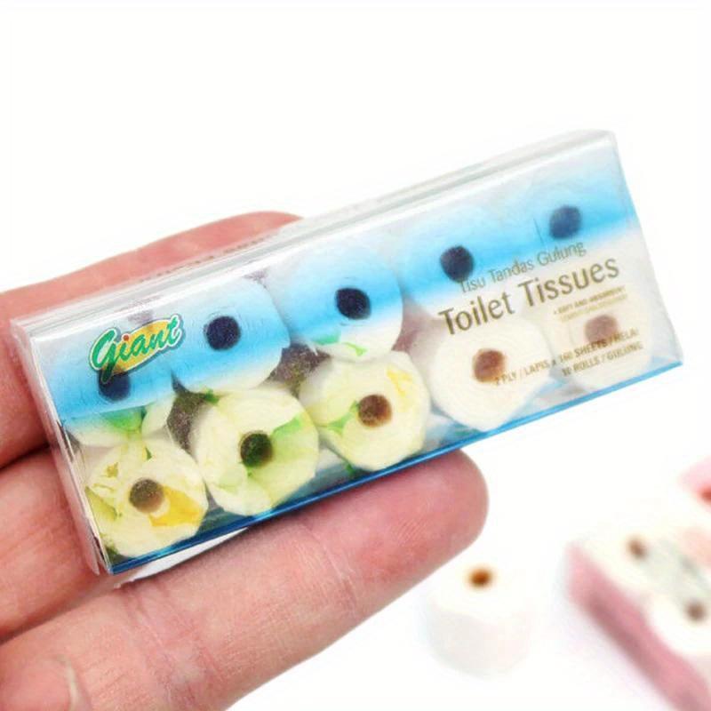 Maßstab 1/12 Mini Puppenhaus Toilettenpapierrollenmodell Puppenhaus Toilettenpapier Deko Puppenhaus Badezimmer Deko Zubehör - 1 Stück