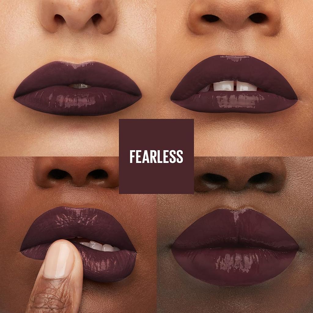 Maybelline Superstay Vinyl Ink Liquid Lipstick Fearless 4.2ml High Shine Longwear Color Transfer Proof 16Hr Vegan Makeup