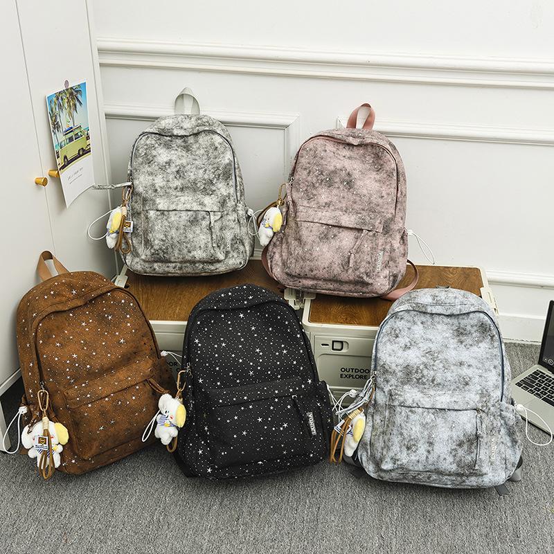 Schoolbag new schoolbag girls college students Korean version ins large capacity star backpack junior high school backpack