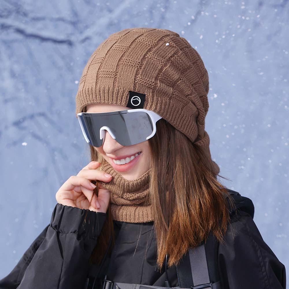 Elastic Cap and Scarf Suit Trendy Beanie Hat Versatile Compact Scarf Women