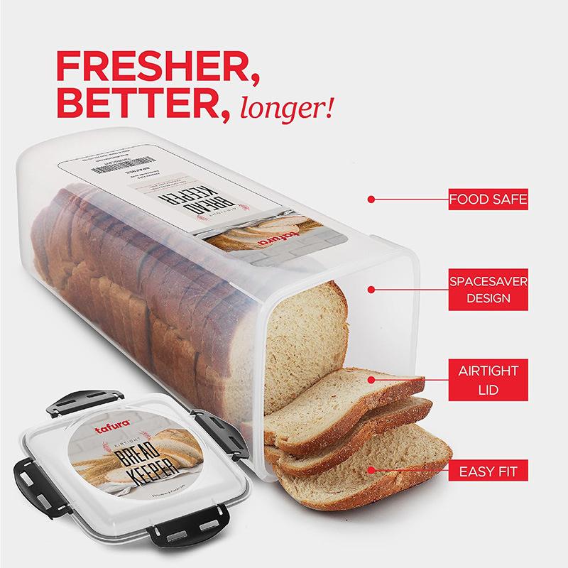 Bread Toast Storage Box Food Storage Container Bread Storage and Dispensing Box Airtight Container