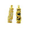 Jade Dragon Pillar Pendant for Men's Necklace, Wealth Transfer, Golden Dragon Pendant