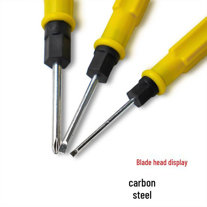 2-in-1 Double-Headed Phillips & Slotted Screwdriver, Interchangeable, Magnetic Carbon Steel Shaft, Multi-Functional Repair Tool