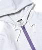 Stigma Zipper Oversized Zip Up Hoodie White Melange