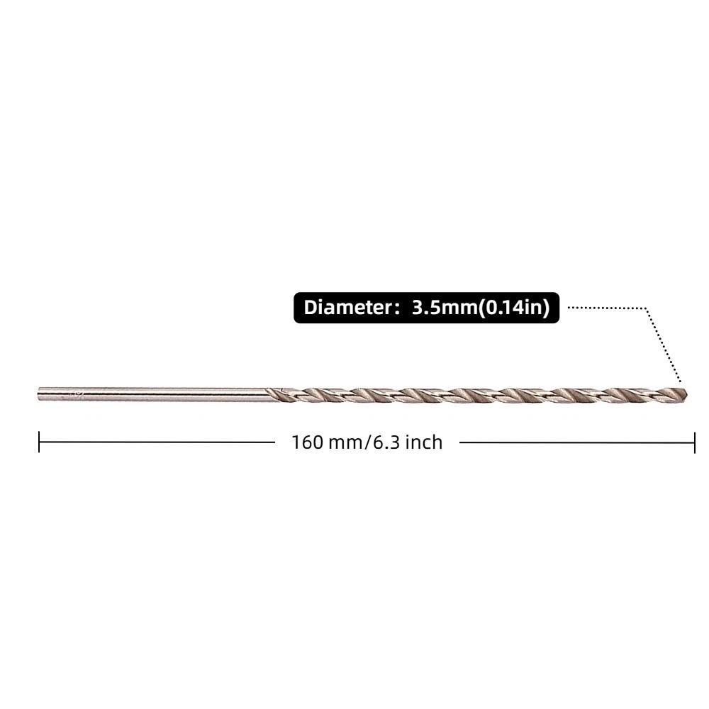 2pcs HSS Material Twist Drill Bit 160mm Length Straight Shank Drill Bit  For Woodworking